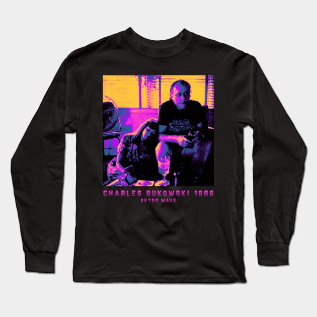 Charles Bukowski 1986 Long Sleeve T-Shirt by OliverIsis33